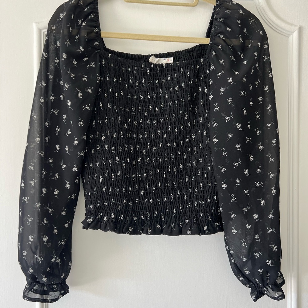 Lush Floral Smocked Women's Top